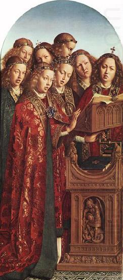 EYCK, Jan van The Ghent Altarpiece: Singing Angels china oil painting image